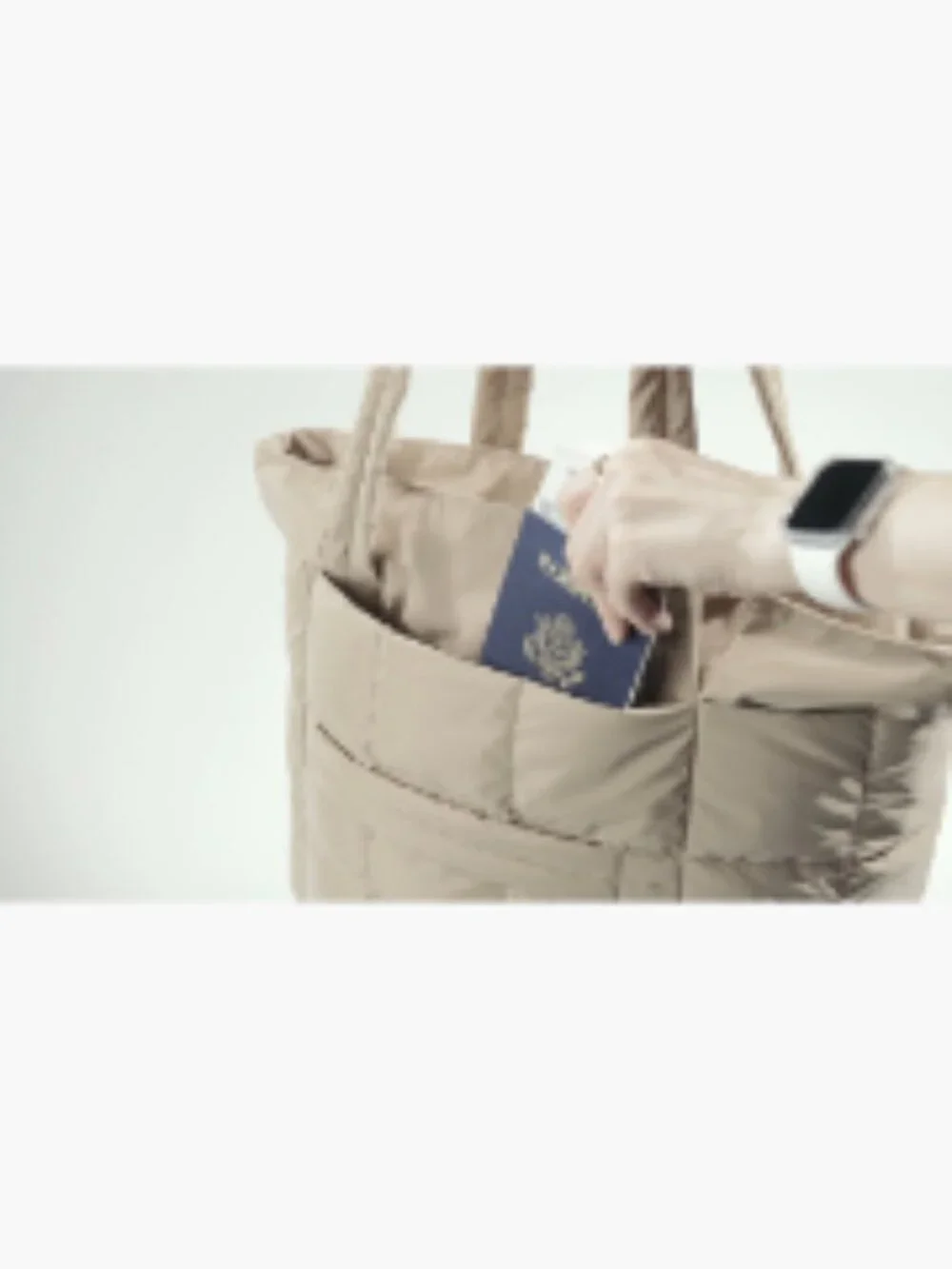 Expandable Puffer Tote Bag Women Work Travel Gym Laptop